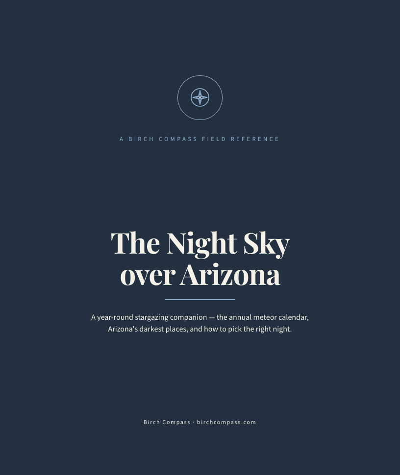 The cover of The Night Sky over Arizona