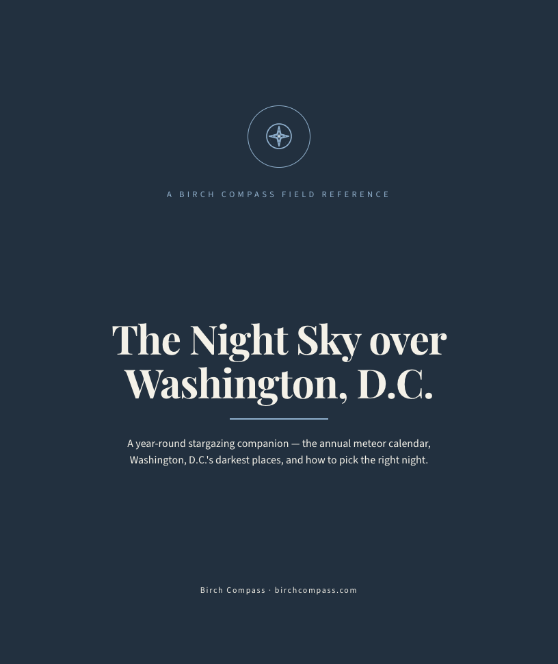The cover of The Night Sky over Washington, D.C.