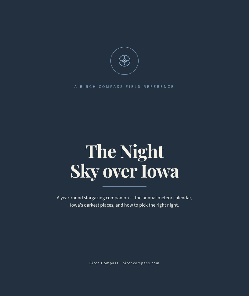 The cover of The Night Sky over Iowa