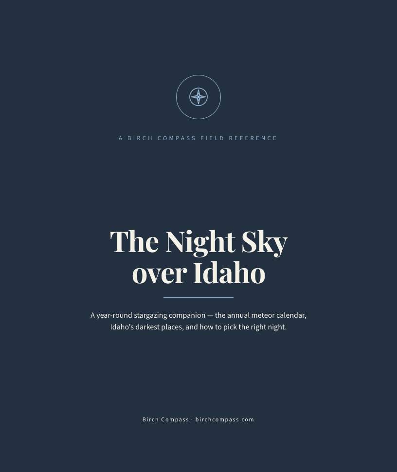 The cover of The Night Sky over Idaho