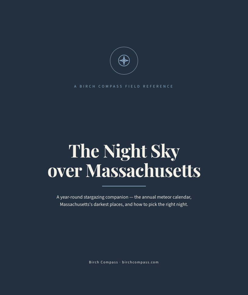 The cover of The Night Sky over Massachusetts