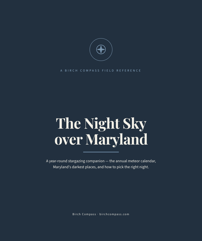 The cover of The Night Sky over Maryland