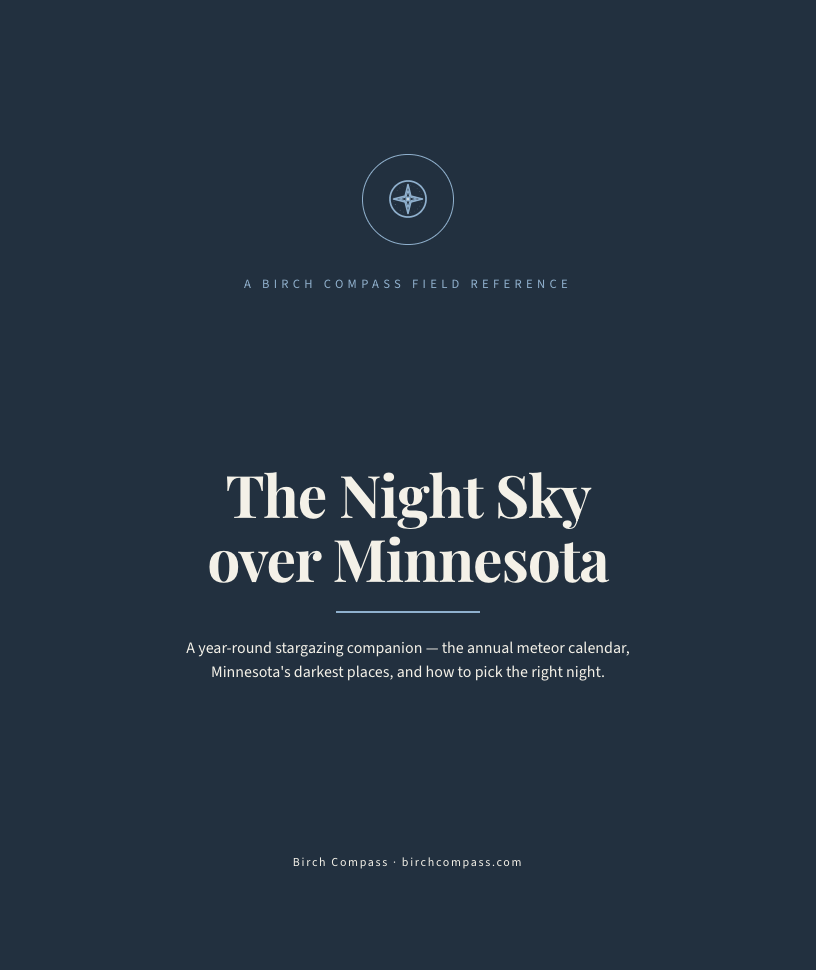 The cover of The Night Sky over Minnesota