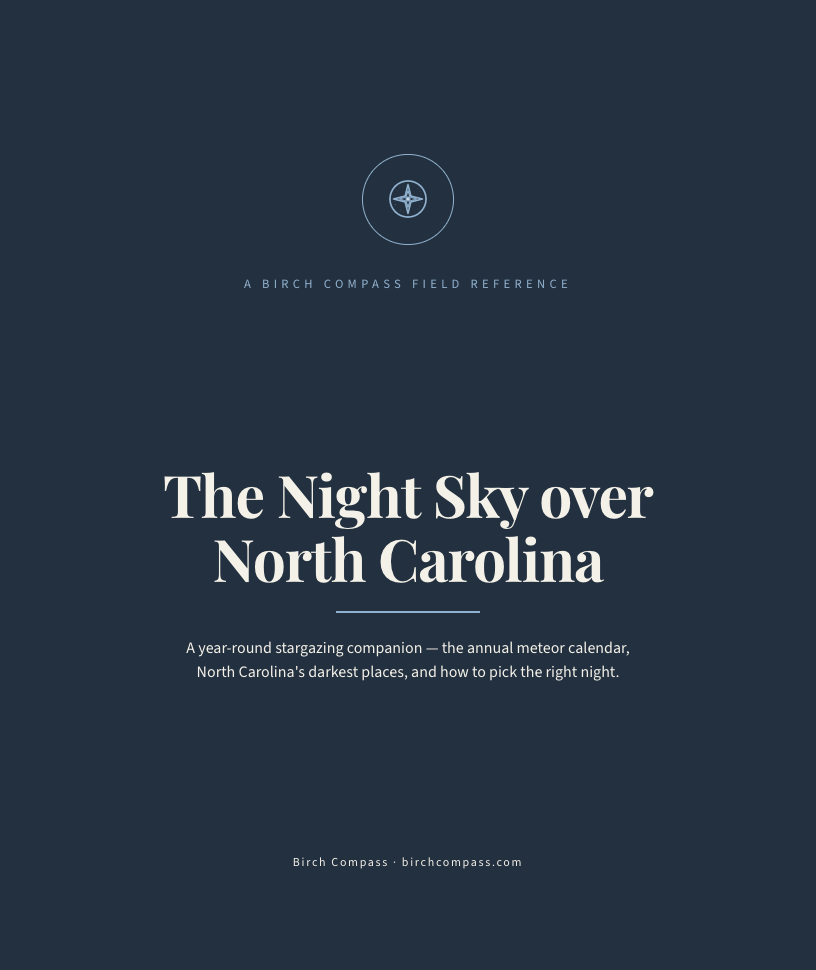 The cover of The Night Sky over North Carolina