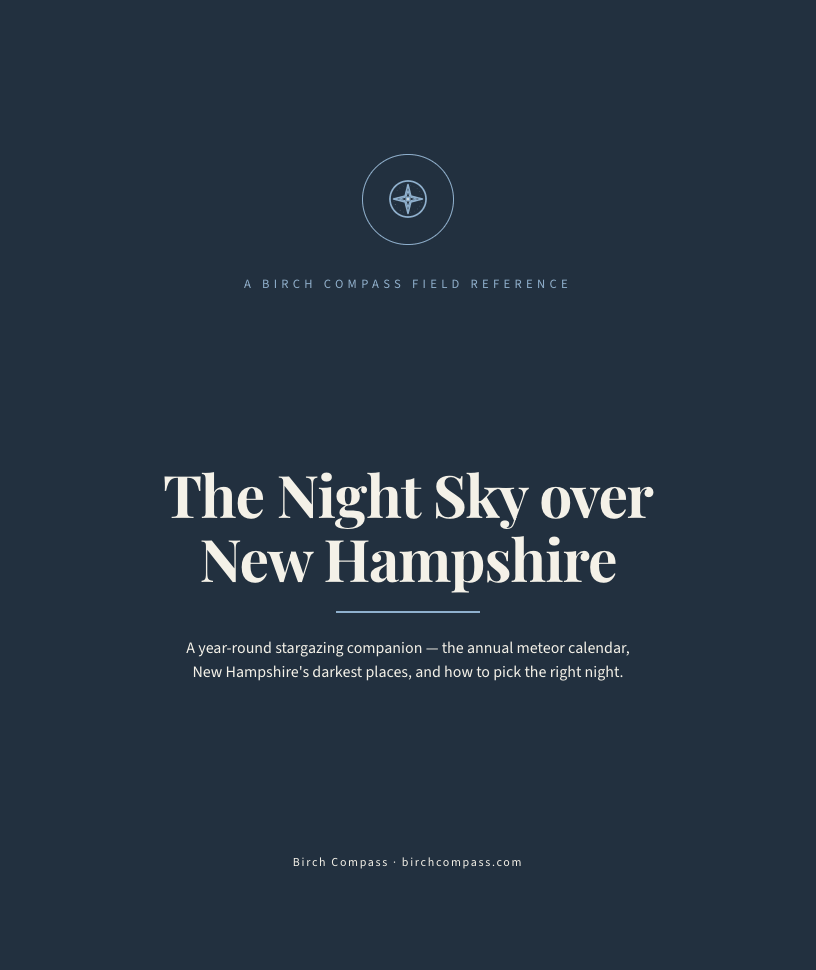 The cover of The Night Sky over New Hampshire