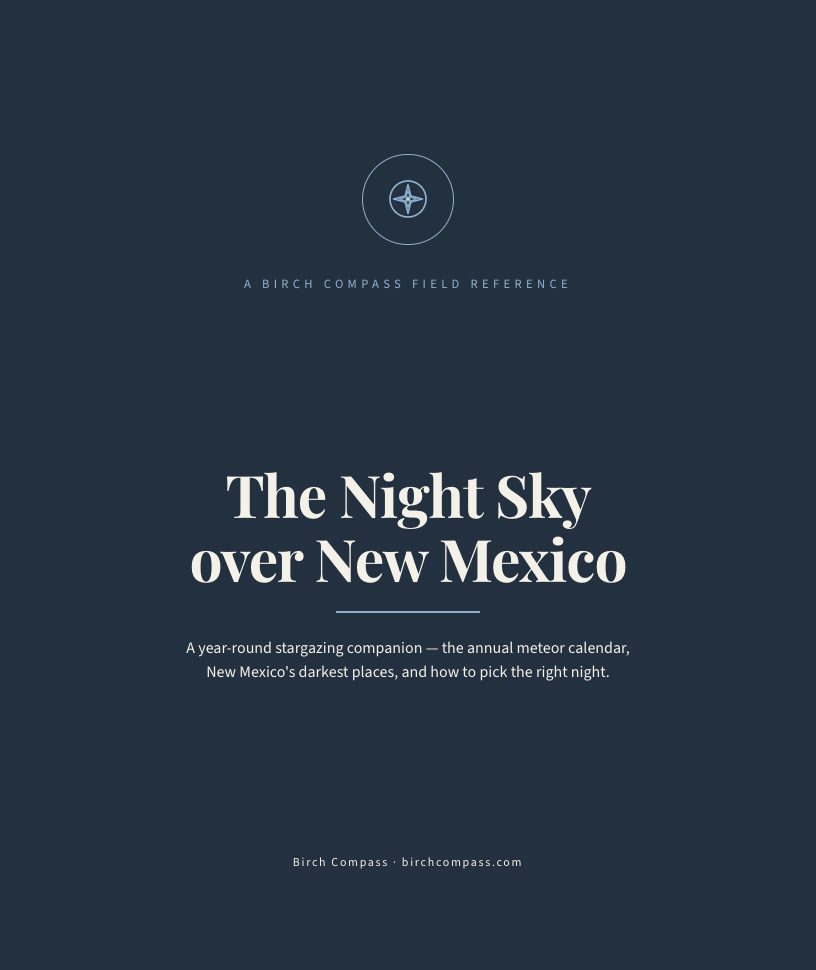 The cover of The Night Sky over New Mexico