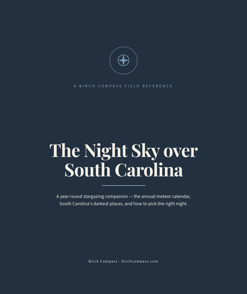 The cover of The Night Sky over South Carolina