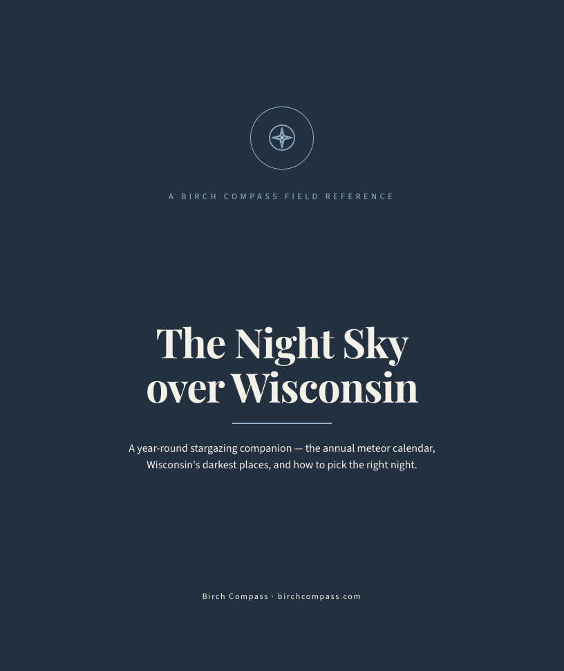 The cover of The Night Sky over Wisconsin