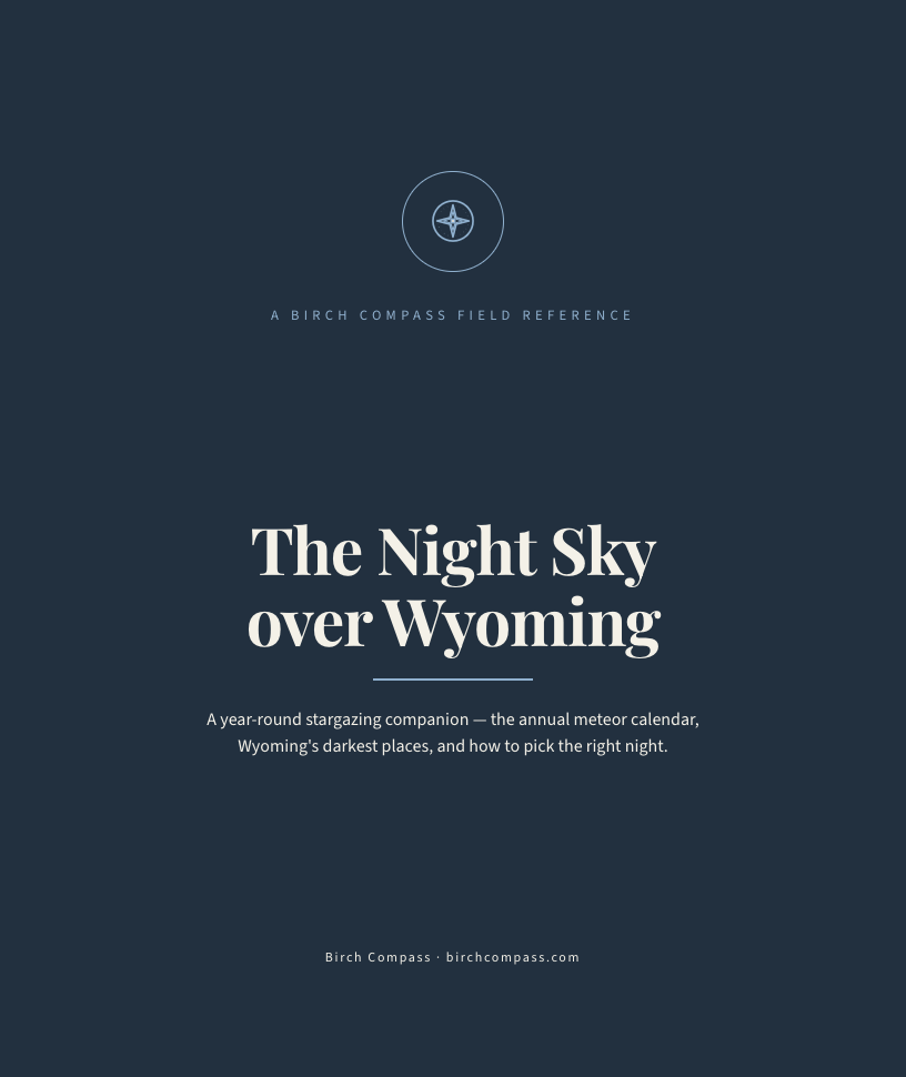 The cover of The Night Sky over Wyoming