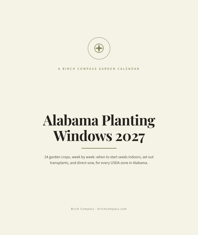 The cover of Alabama Planting Windows 2027