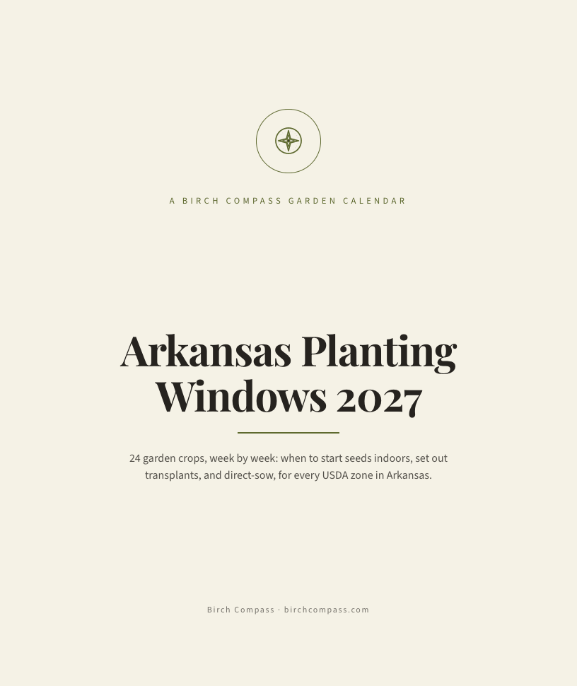 The cover of Arkansas Planting Windows 2027