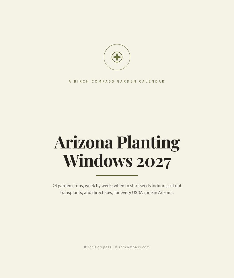 The cover of Arizona Planting Windows 2027