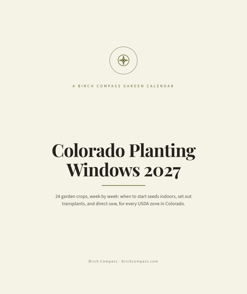 The cover of Colorado Planting Windows 2027