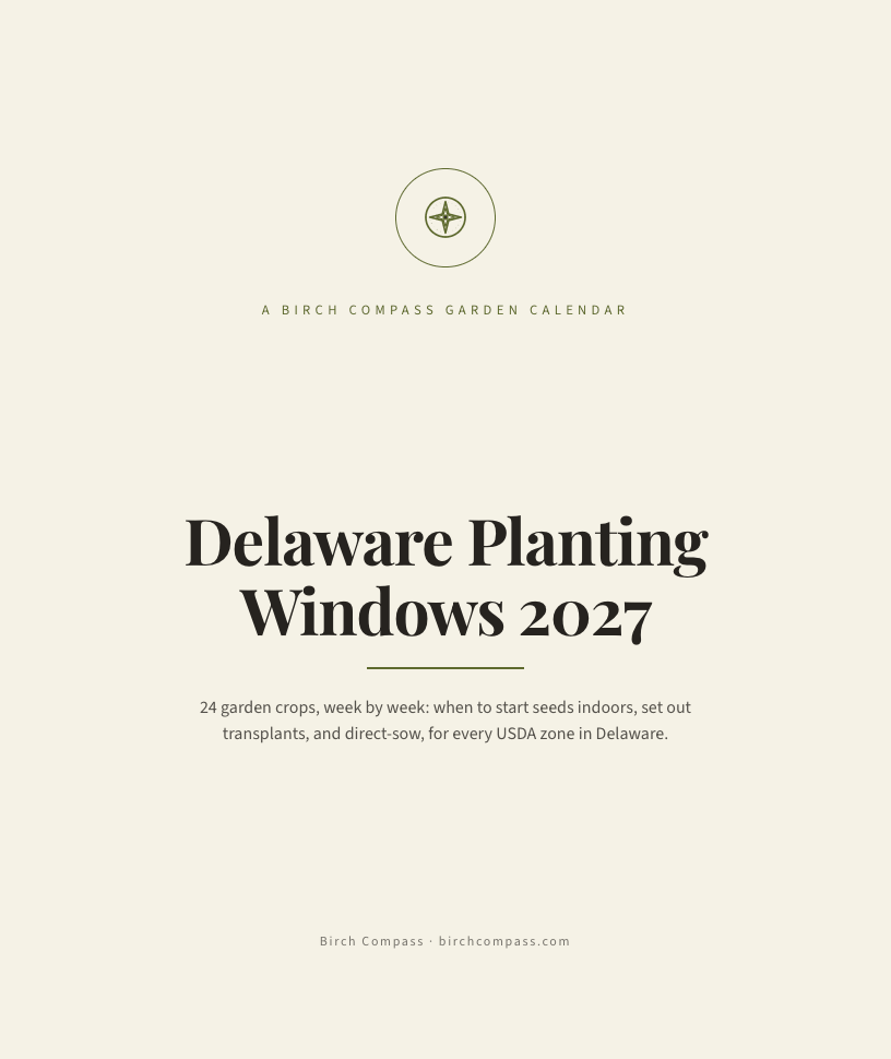 The cover of Delaware Planting Windows 2027