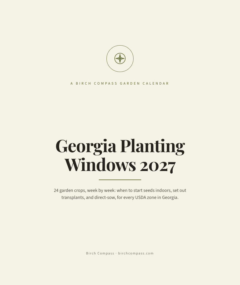 The cover of Georgia Planting Windows 2027