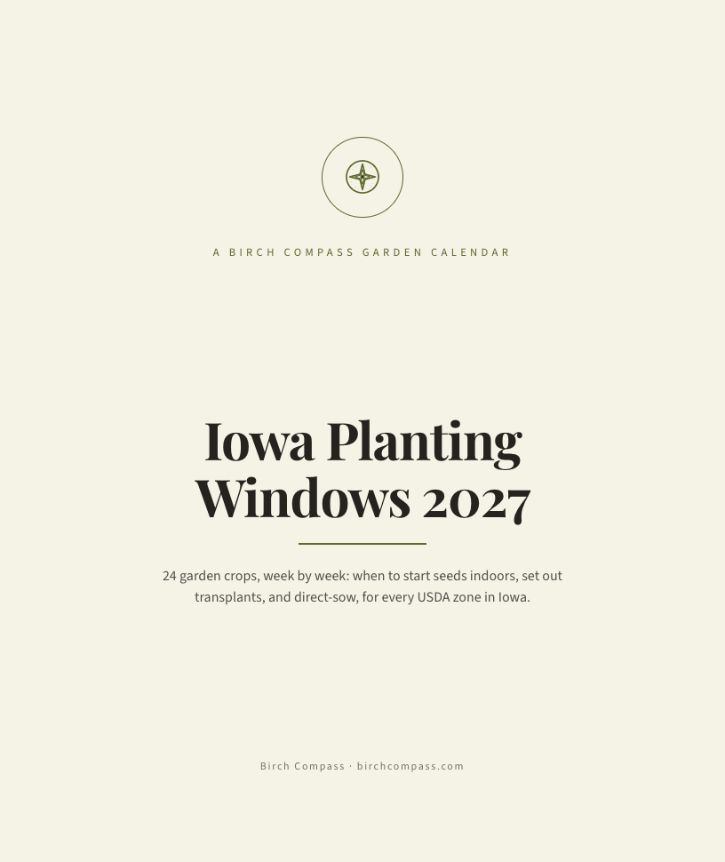 The cover of Iowa Planting Windows 2027