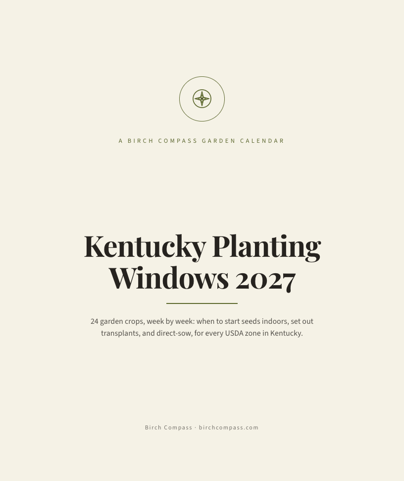 The cover of Kentucky Planting Windows 2027
