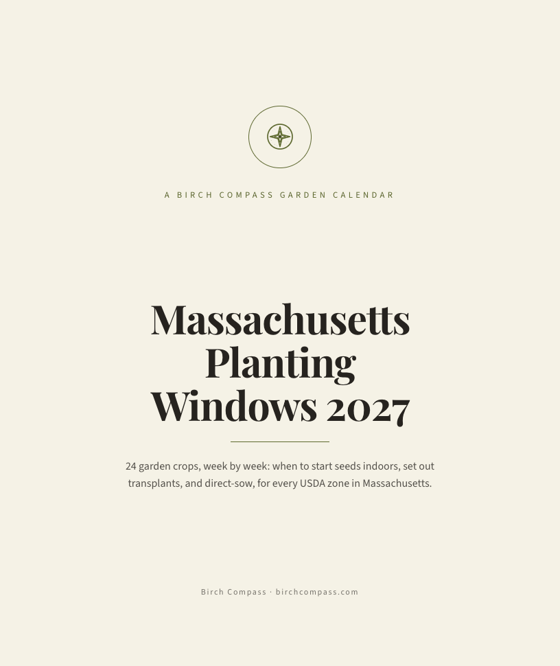 The cover of Massachusetts Planting Windows 2027