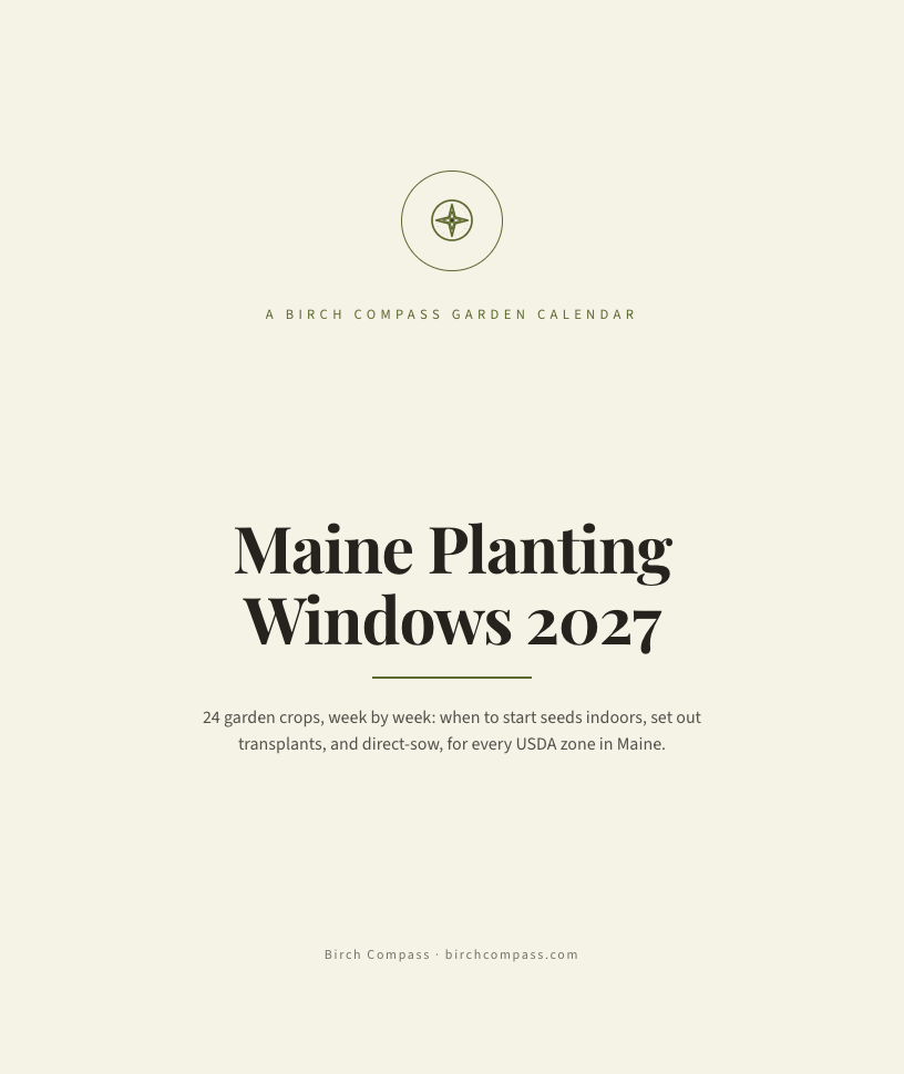 The cover of Maine Planting Windows 2027