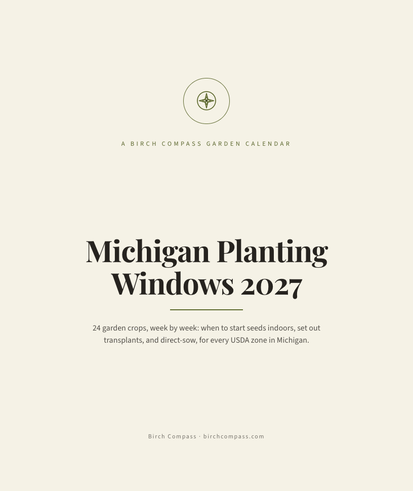 The cover of Michigan Planting Windows 2027