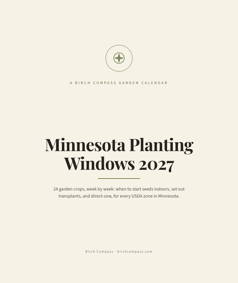 The cover of Minnesota Planting Windows 2027