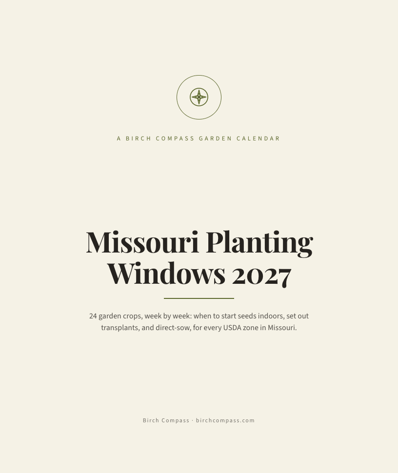 The cover of Missouri Planting Windows 2027