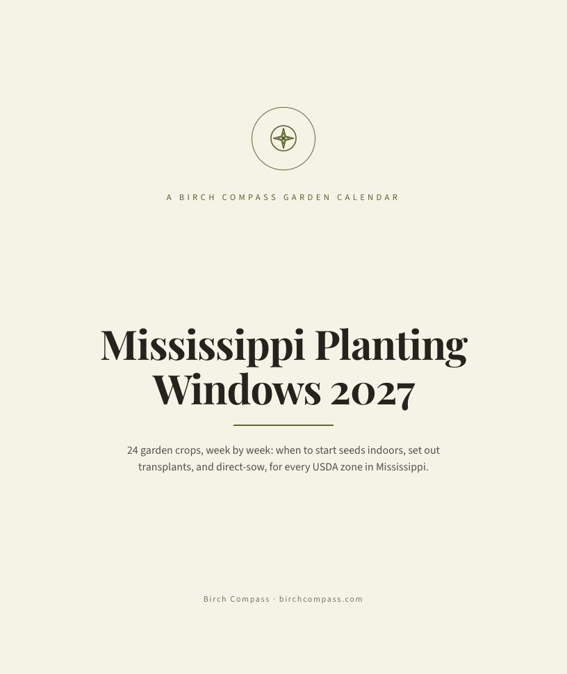 The cover of Mississippi Planting Windows 2027