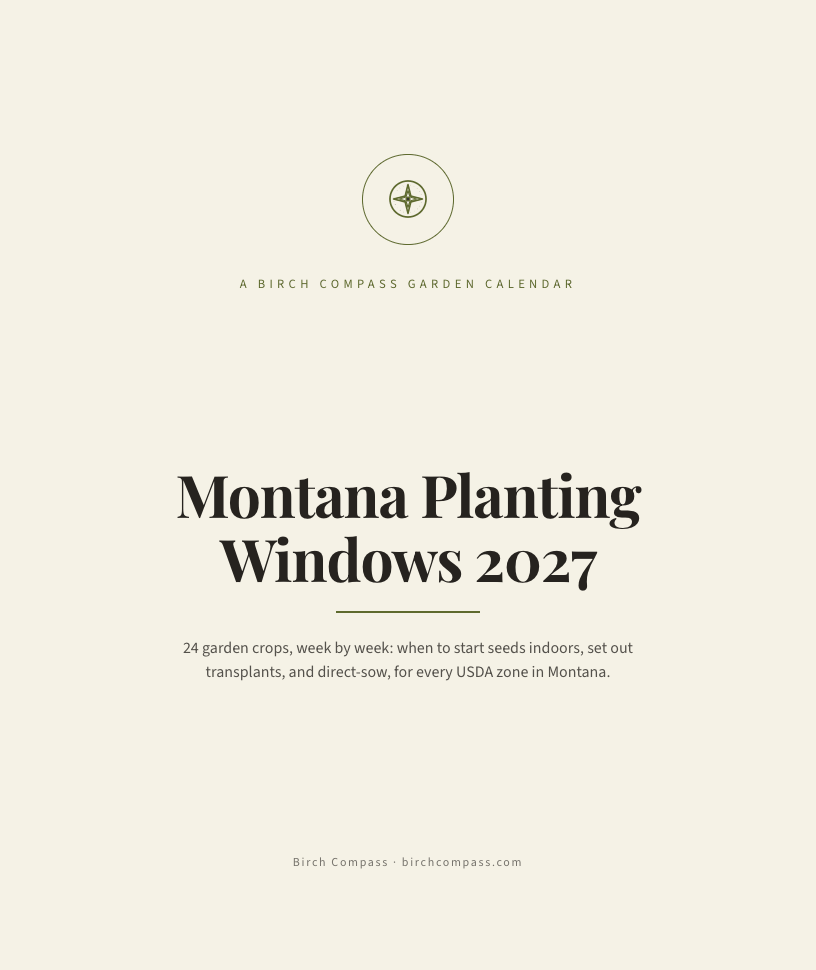 The cover of Montana Planting Windows 2027