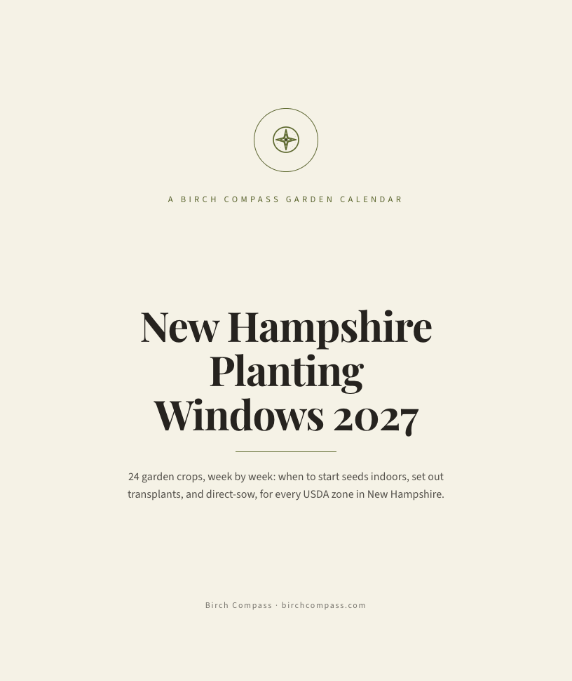 The cover of New Hampshire Planting Windows 2027