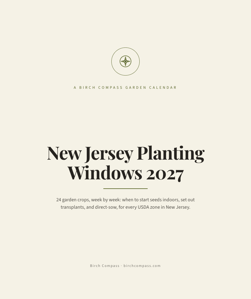The cover of New Jersey Planting Windows 2027