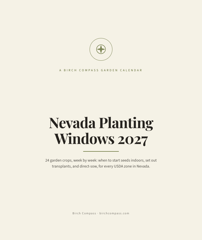 The cover of Nevada Planting Windows 2027