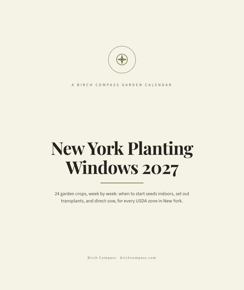 The cover of New York Planting Windows 2027