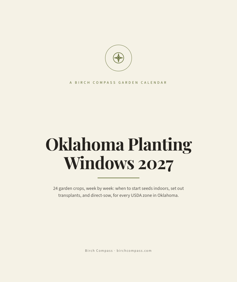 The cover of Oklahoma Planting Windows 2027