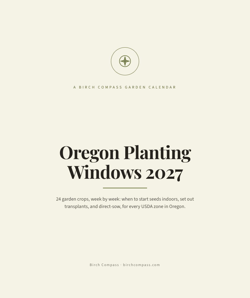 The cover of Oregon Planting Windows 2027