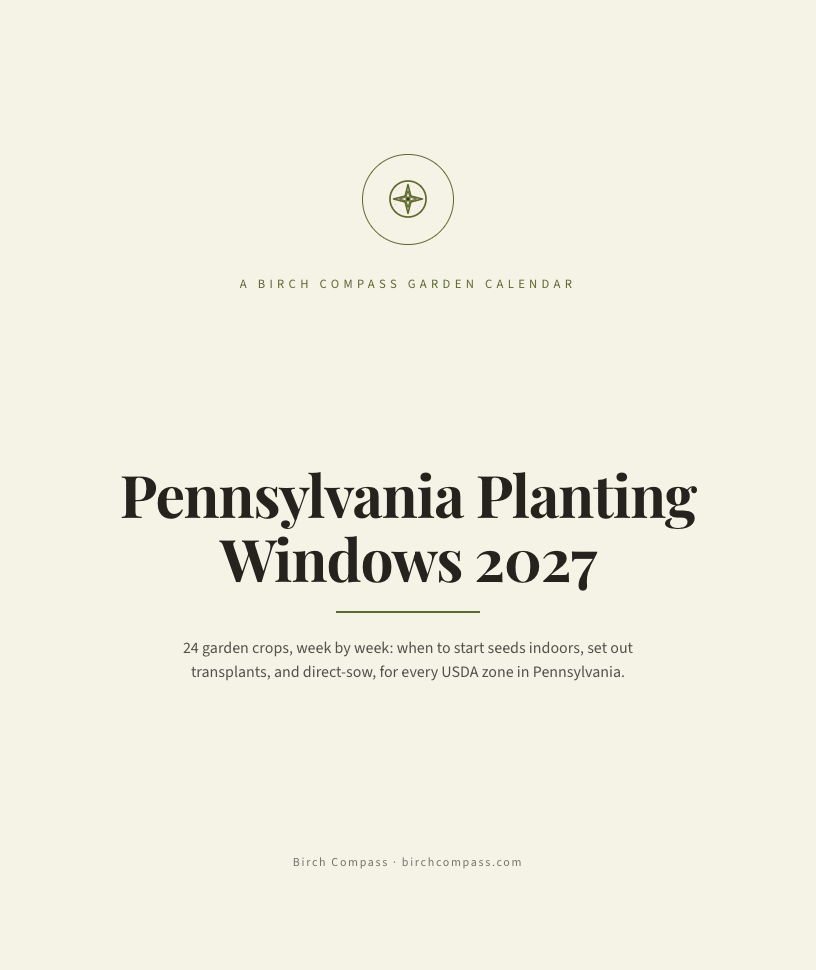 The cover of Pennsylvania Planting Windows 2027