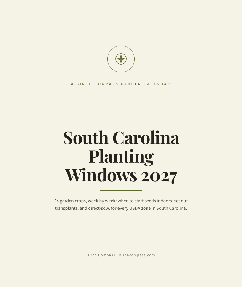 The cover of South Carolina Planting Windows 2027