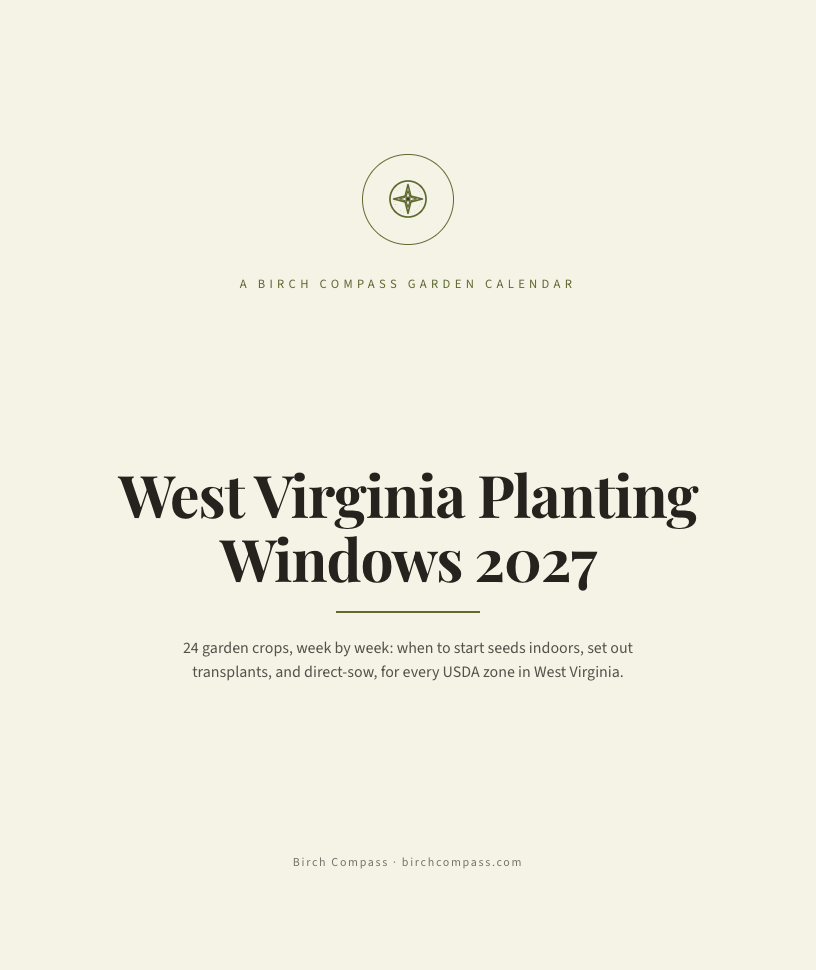 The cover of West Virginia Planting Windows 2027