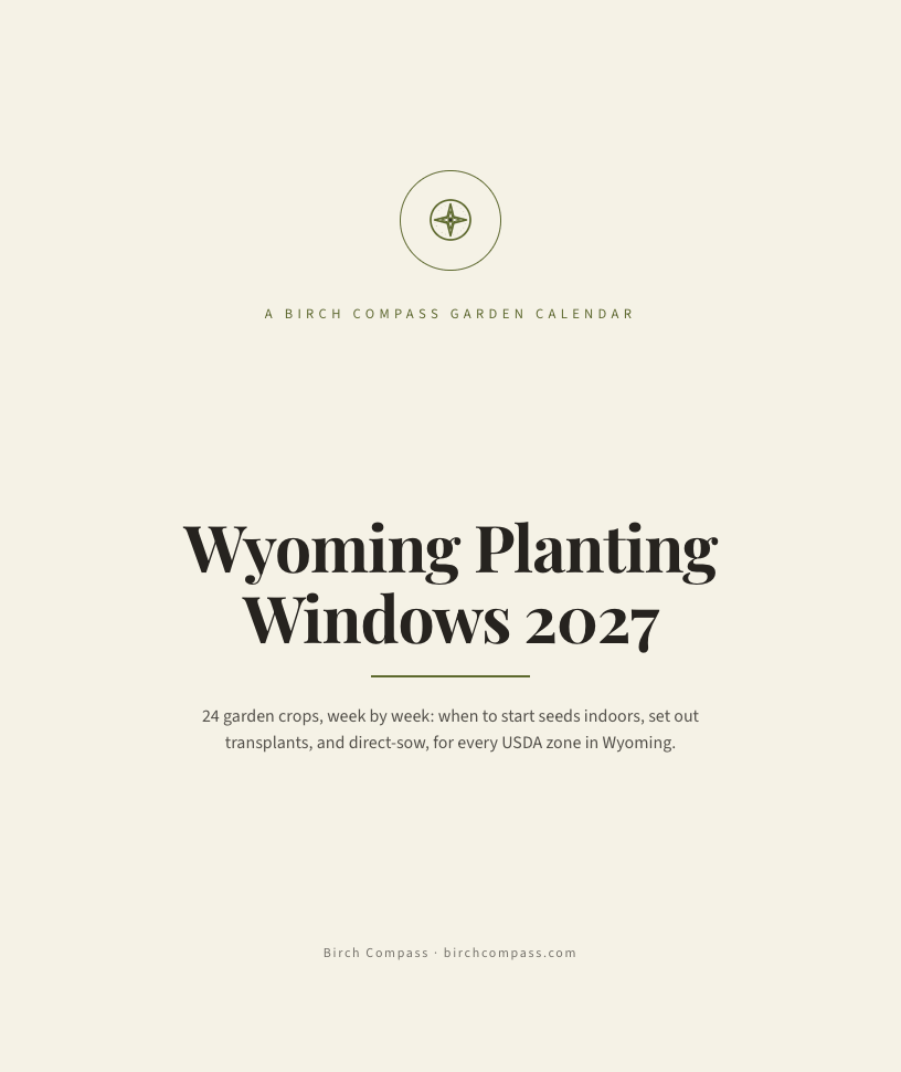 The cover of Wyoming Planting Windows 2027