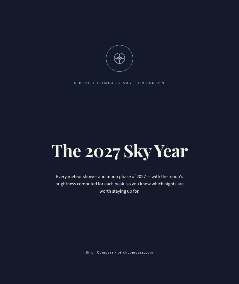 Example cover: The 2027 Sky Year