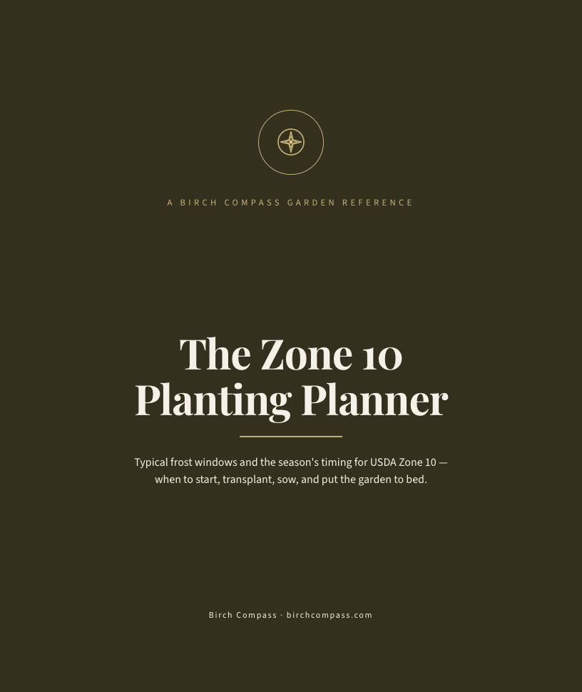 The cover of Zone 10 Planting Planner