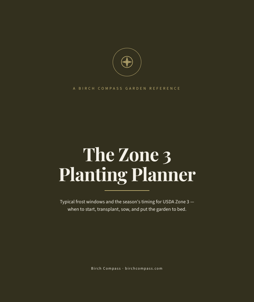 Example cover: Zone 3 Planting Planner
