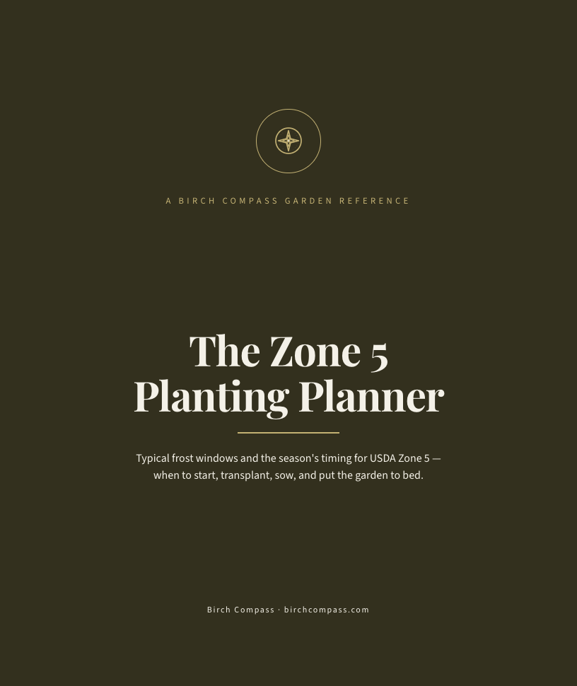 The cover of Zone 5 Planting Planner