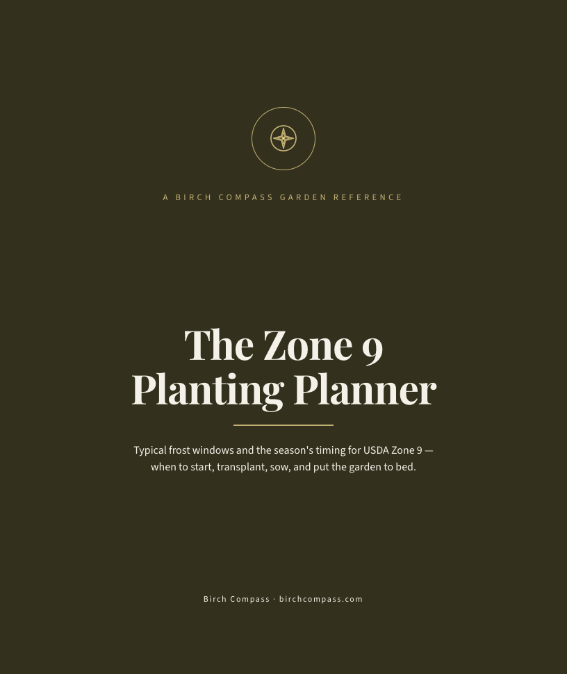 The cover of Zone 9 Planting Planner